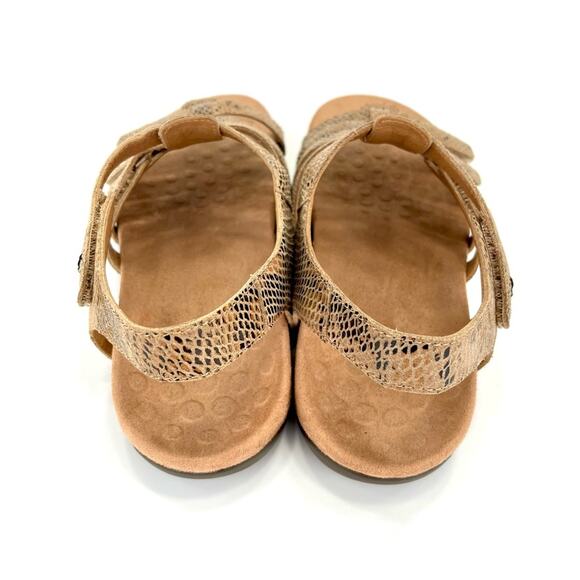 Vionic Harissa Women Sandal Sz 8 Tan Leather Arch Support Adjustable Strap Comfy - Picture 4 of 16